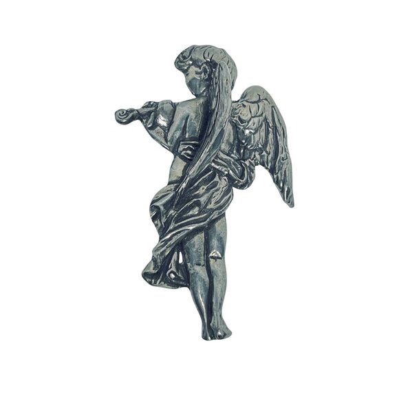 Seagall Canada Silver Tone Cherub Brooch 1994 (5844) - Picture 1 of 5